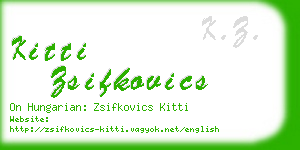 kitti zsifkovics business card